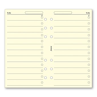 Obrázek produktu Seznam úkolů, krémové - náplň osobních diářů Filofax