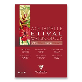Obrázek produktu Akvarelový blok Clairefontaine Etival Classic Grain - A4, 10 listů, 200 g