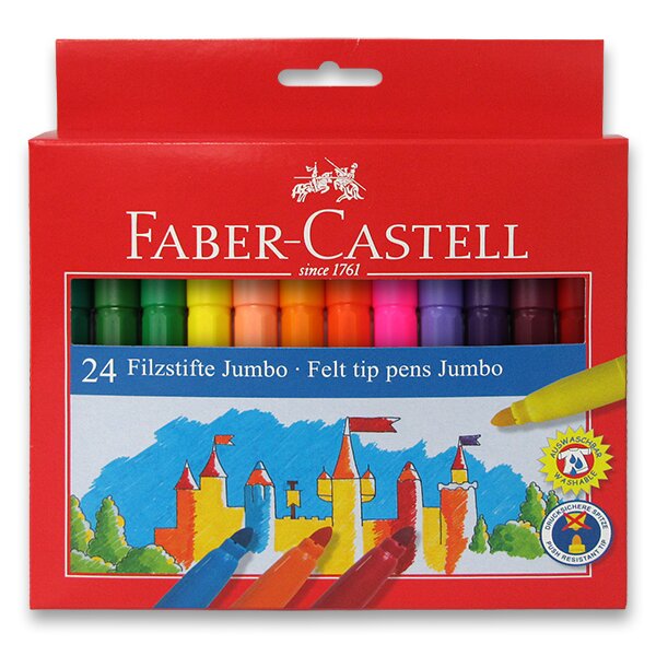 Dětské fixy Faber-Castell Jumbo 24 barev