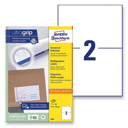 Obrázek produktu Avery Zweckform - univerzální etikety - 210,0 x 148,0 mm, 200 etiket