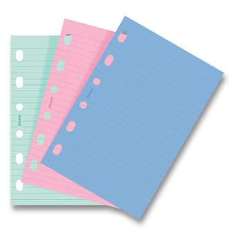 Obrázek produktu Poznámkový papír, linkovaný, 3 barvy - náplň kapesních diářů Filofax