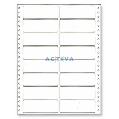 Obrázok produktu S&K Label - tabelačné etikety - 100 x 36,1 mm, dvojradové, 25 listov