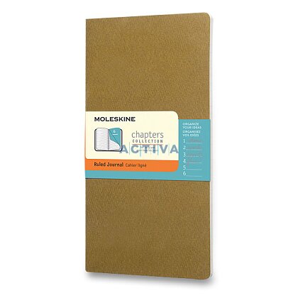 Product image Moleskine Chapters notebook - 9,5 x 18 cm, ruled, yellow-brown