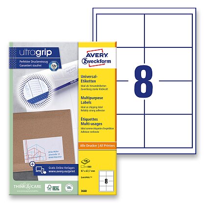 Obrázek produktu Avery Zweckform - univerzální etikety - 97,0 × 67,7 mm, 800 etiket