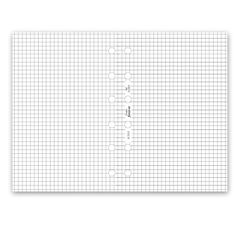 Obrázek produktu Poznámkový papier, štvorčekový, biely - náplň vreckových diárov Filofax