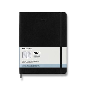 Obrázek produktu Diář Moleskine 2023 - tvrdé desky - XL, měsíční, černý