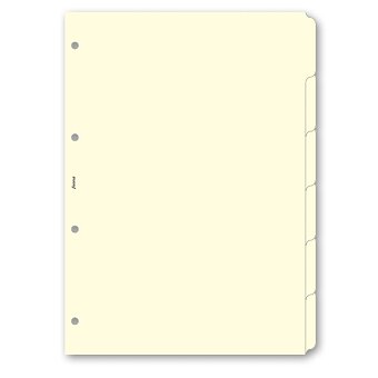 Obrázek produktu Krajové výřezy, krémové - náplň A4 k diářům Filofax