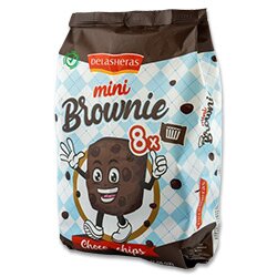 Levně Delasheras Mini Brownie - kakaové pečivo s kousky čokolády - 8 x 25 g