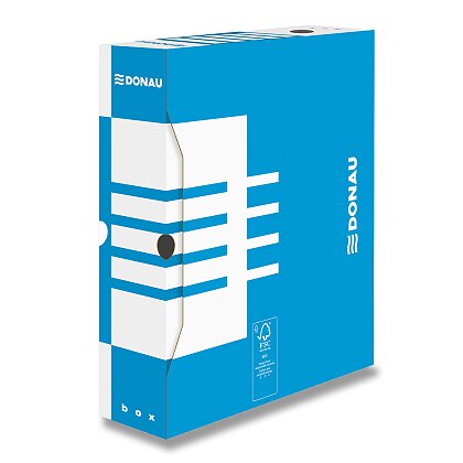Product image Donnau - archivační box - A4/80 mm, lepenka, modrý