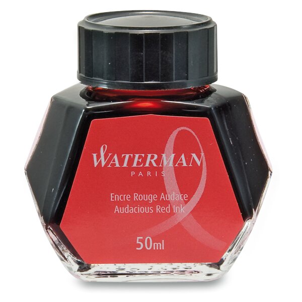 Lahvičkový inkoust Waterman červený