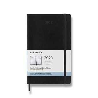 Obrázek produktu Diář Moleskine 2023 - měkké desky - L, měsíční, černý