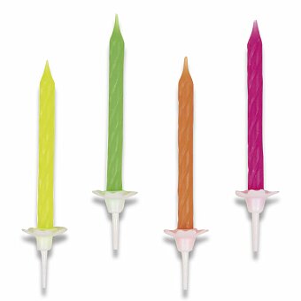 Obrázek produktu Dortové svíčky se zdobenými stojánky - 10 ks