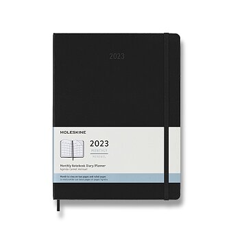 Obrázek produktu Diář Moleskine 2023 - měkké desky - XL, měsíční, černý