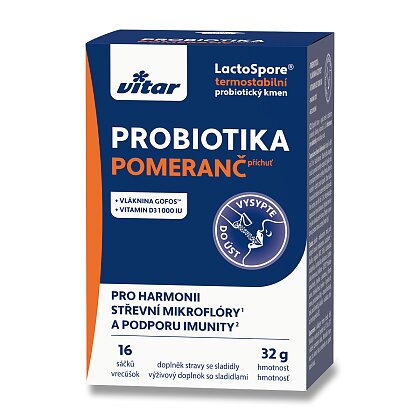 Obrázek produktu Vitar Probiotika Pomeranč - 16 sáčků