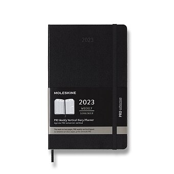 Obrázek produktu Diář Moleskine 2023 - PRO, tvrdé desky - L, týdenní, vertikální, černý