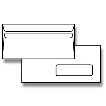 Obrázek produktu Obálka DL - samolepicí, okénko, 1000 ks