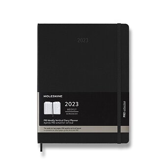 Obrázek produktu Diář Moleskine 2023 - PRO, tvrdé desky - XL, týdenní, vertikální, černý