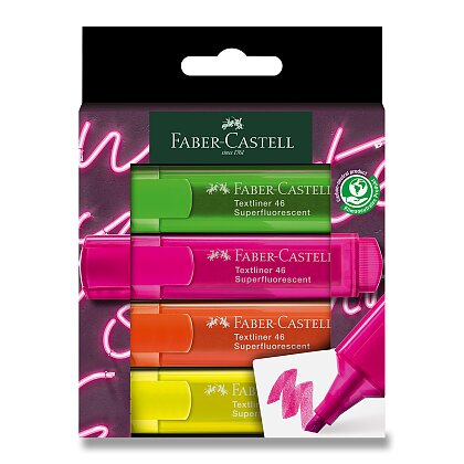 Obrázek produktu Faber-Castell Textliner 46 Neon - zvýrazňovač - sada 4 barev