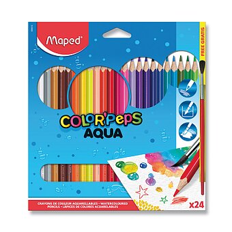 Obrázek produktu Pastelky Maped Color&#039;Peps Aqua - 24 barev + štětec