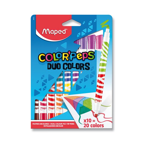 Dětské fixy Maped Color'Peps Duo 10 oboustranných fixů