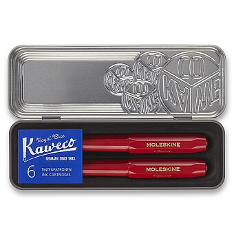 Obrázek produktu Moleskine Kaweco - sada kuličkové pero a plnicí pero, červená