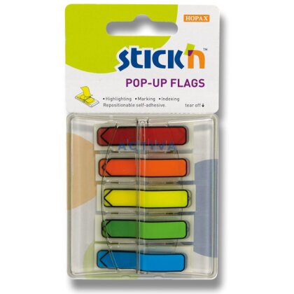 Obrázok produktu Hopax Stick'n PopUp Flags - samolepiace šipky - 45 x 12 mm, 150 ks, šipky, mix farieb