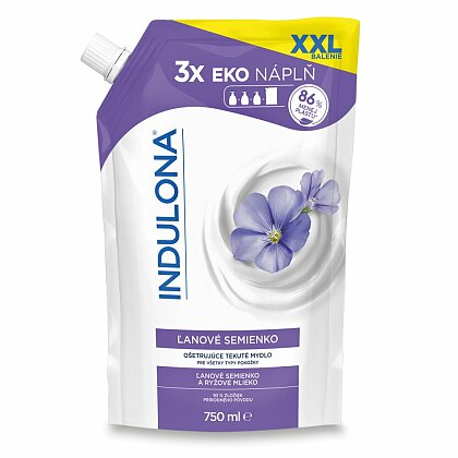 Obrázok produktu Indulona - tekuté mydlo - náhradná náplň ľanové semienko, 750 ml