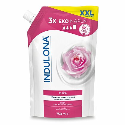 Obrázok produktu Indulona - tekuté mydlo - náhradná náplň ruža, 750 ml