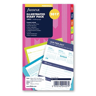 Obrázek produktu Stripes 2017 - náplň osobních diářů Filofax