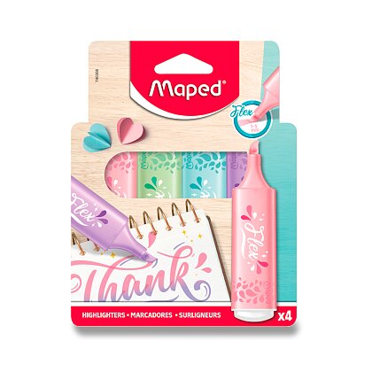 Product image Maped Fluo Peps Pastel - zvýrazňovač - sada 4 ks