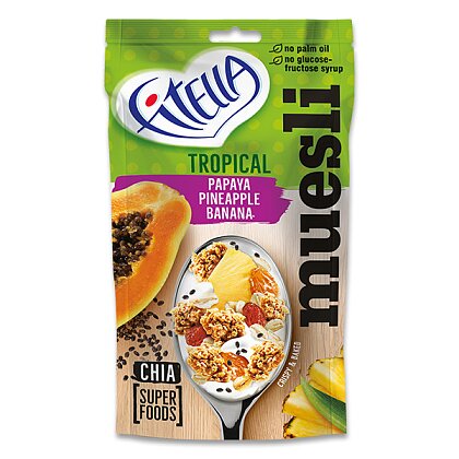 Obrázek produktu Fitella - muesli s tropickým ovocem a chia semínky, 50 g