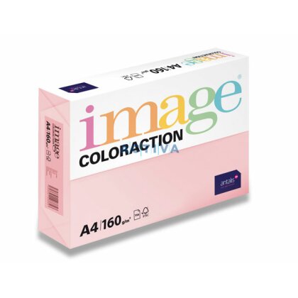 Obrázok produktu Image Coloraction - farebný papier - pastelovo ružová, A4, 160 g, 250 l., Tropic