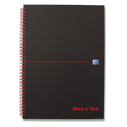Obrázek produktu Oxford Black n' Red - kroužkový blok - A5, 70 l., čtverečkovaný