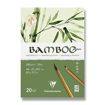 Obrázek produktu Akvarelový blok Clairefontaine Bamboo - A4, 20 listů, 250 g