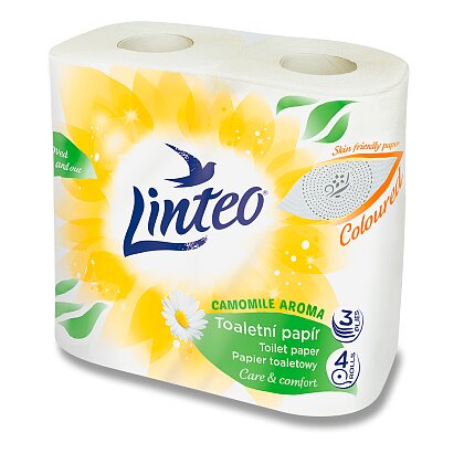 Obrázok produktu Linteo - toaletný papier - hamanček - 3-vrstvový, 140 útržkov, návin 16 m, 4 ks