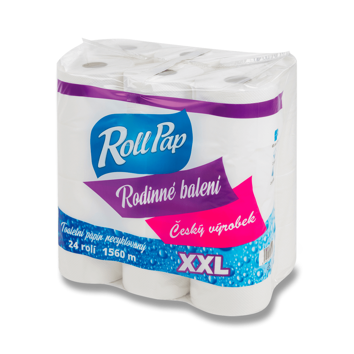 RollPap XXL - toaletní papír - 2vrstvý, návin 65 m, 24 ks