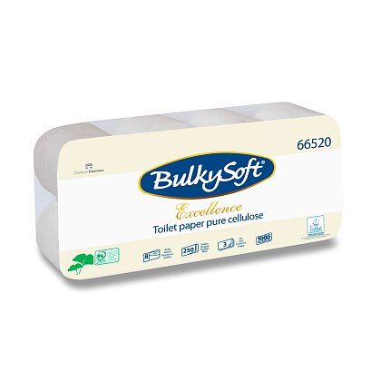 Obrázek produktu BulkySoft Excellence - toaletní papír - 3vrstvý, 250 útržků, 8 rolí