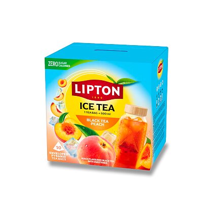Product image Lipton Ice Tea - ledový černý čaj - broskev, 10 sáčků