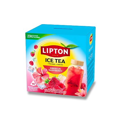 Product image Lipton Ice Tea - ledový bylinný čaj - malina, 10 sáčků