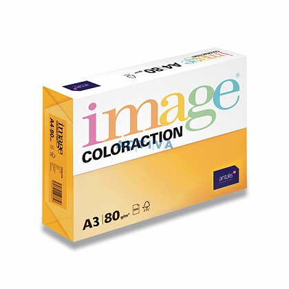 Obrázok produktu Image Coloraction - farebný papier - reflexná oranžová, A3, 80 g, 500 l., Acapulco