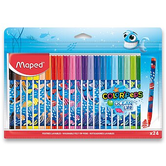 Obrázek produktu Dětské fixy Maped Color&#039;Peps Ocean Life Decorated - 24 barev