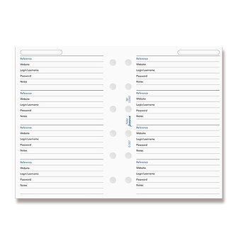 Obrázek produktu Seznam hesel - náplň kapesních diářů Filofax