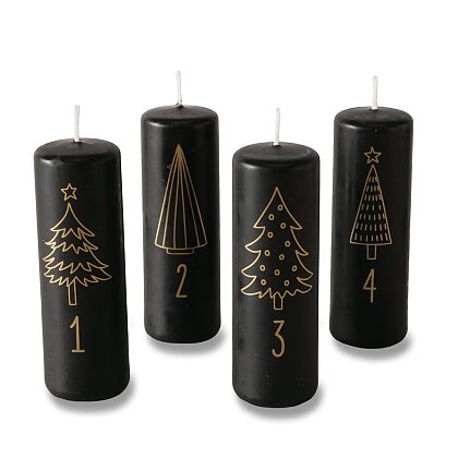 Obrázek produktu Adventní svíčky s čísly - sada 4 ks