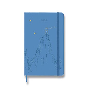 Obrázek produktu Diář Moleskine 2023 Le Petit Prince Mountain - tvrdé desky - L, týdenní, modrý