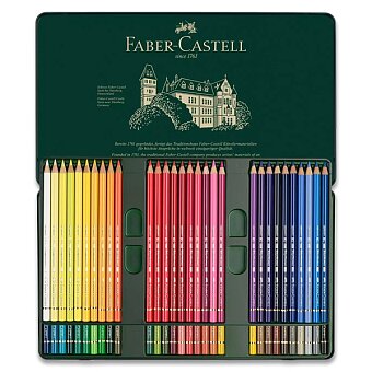 Obrázek produktu Pastelky Faber-Castell Polychromos - plechová krabička, 60 barev