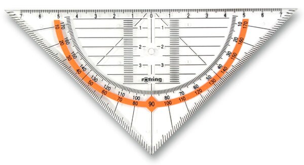 Geometrický trojúhelník Rotring Cento přepona 16 cm