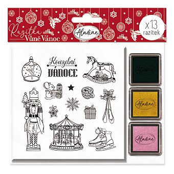 Obrázek produktu Razítka Stampo Nöel Aladine - Vůně Vánoc, 13 ks