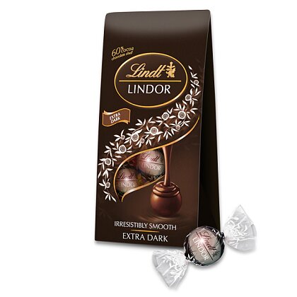 Obrázek produktu Lindor Extra Dark - čokoládové pralinky - extra hořké, 100 g