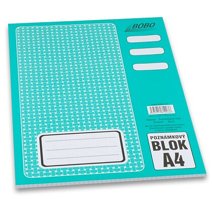 Obrázek produktu Bobo blok - lepený blok - A4, 50 l., čtverečkovaný