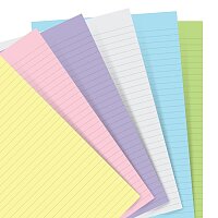 Poznámkový papír, linkovaný, 6 barev
